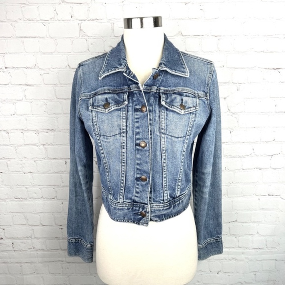 Like New |•ABERCROMBIE & FITCH•| Crop Denim Jean Jacket